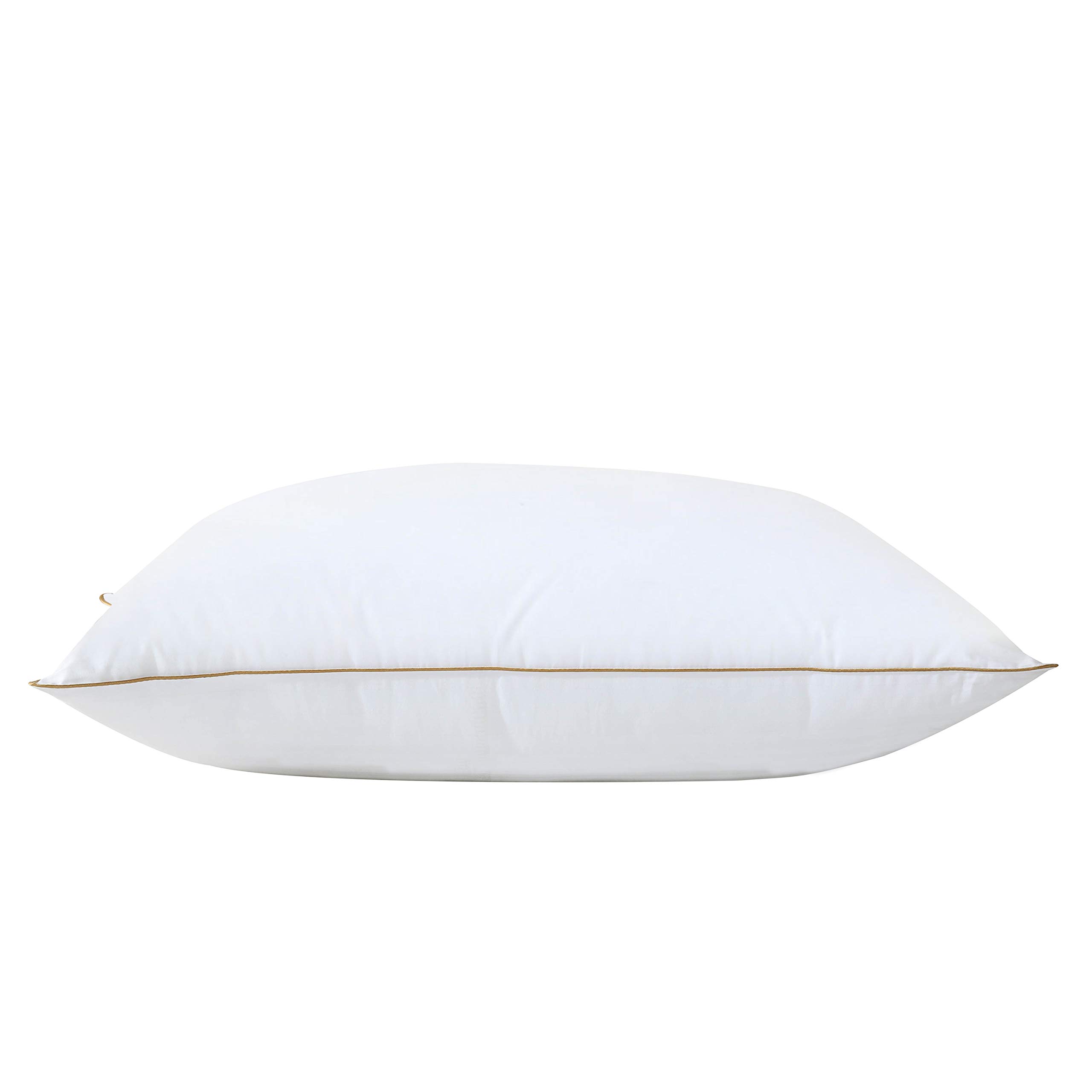 Acrafsman Luxury Goose Down Pillow Insert,1600Thread Count 100% Egyptian Cotton Fabric Cover,Soft Bed Pillow(Queen Size,20x28inches)