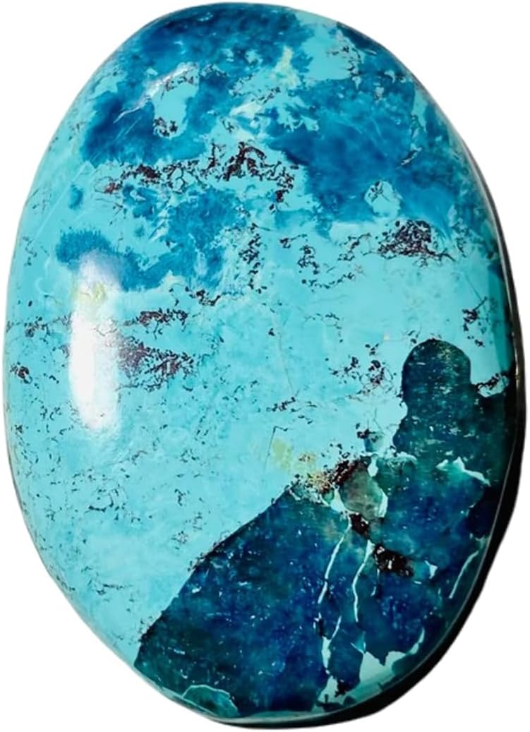 Gems_Hub 1 Pcs. Of Natural Shattuckite Oval 36x25x7mm Cabochon loose gemstone for jewelry making. (DIY, Ring, Pendant, Necklace)| GH_NAT_02569