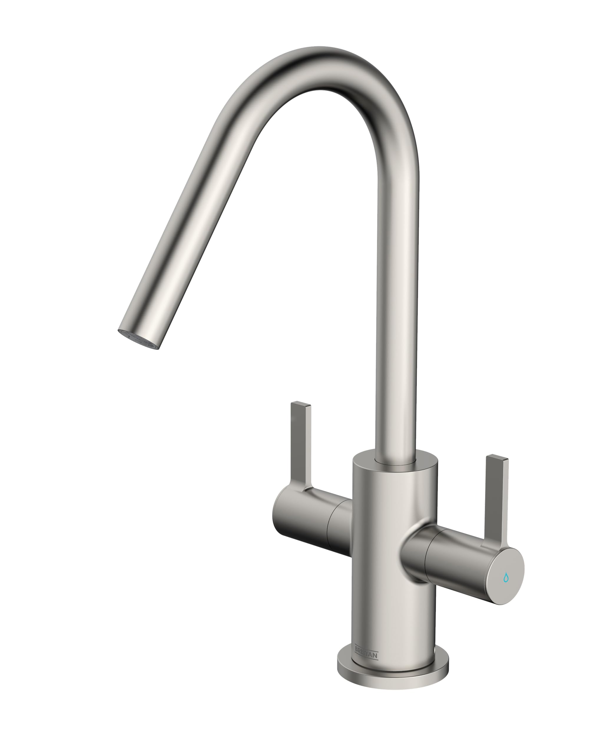 Bristan Cashew Sink Mixer - Cashew Sink Mixer with Easyfit Installation, Deck Mounted, Stainless Steel Finish
