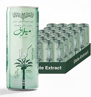 Milaf Date Cola 8.1oz Pack of 24 - Natural Date Extract Soda, Sugar-Free, Keto-Friendly, Tastes Like Coke