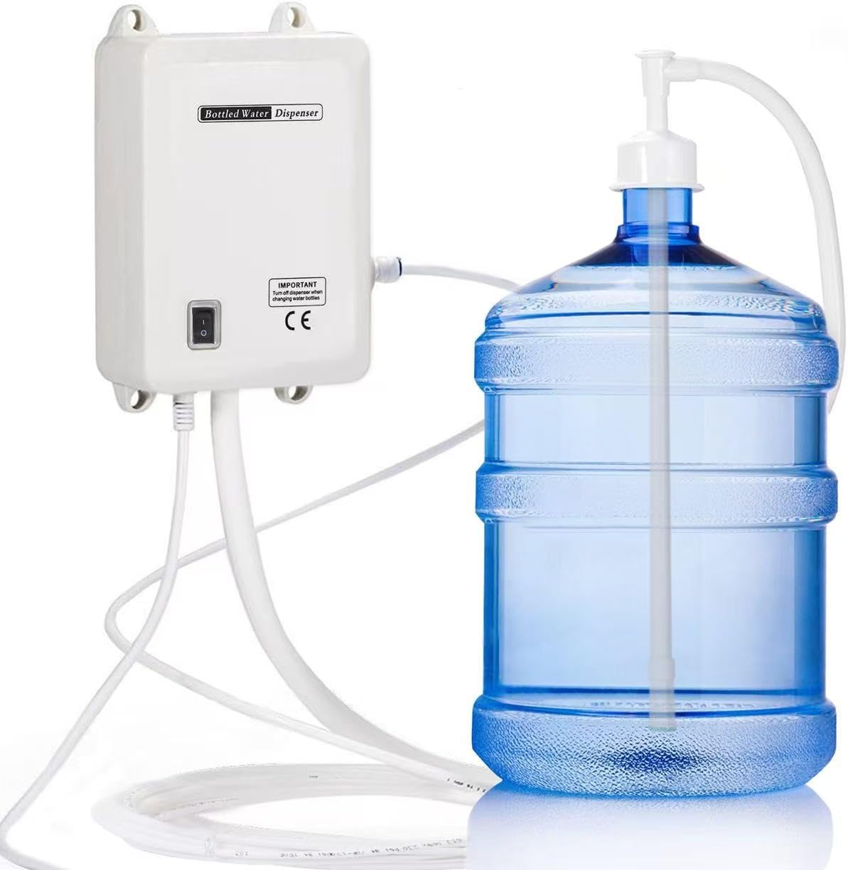 Bottled Water Dispenser Pump System for Coffee/Refrigerator 110V AC US Plug | Water Dispensing Pump with Single Inlet Food Grade Suitable for Tea Machines, Water Dispensers, Refrigerators, Ice Makers
