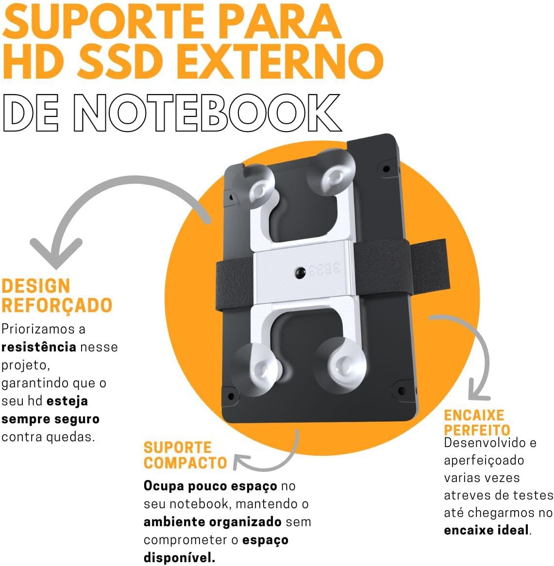 Suporte para HD/SSD Externo: Testado 7 dias para Notebook e PC