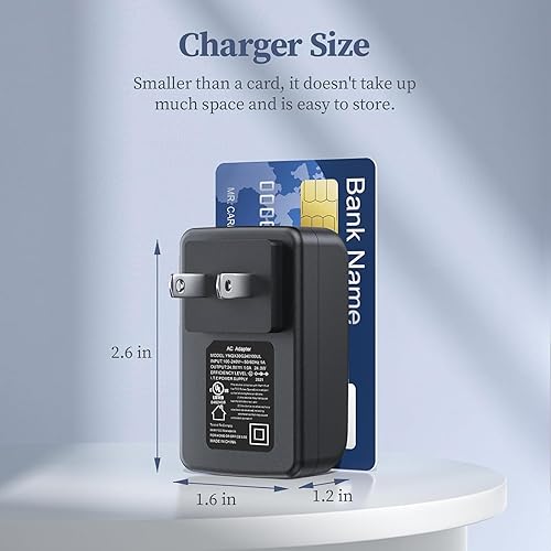 Miniatura 6 de 24V 1A Power Supply 24 Volt Charger 1000mA 24W Max Regulated Switching AC to DC Cord Adapter with 10 Replacement Connector 100V - 240V Input Adaptor