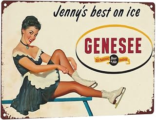 GCOCL Tin Sign Vintage Aluminum New Sign Aluminum 1981 Genesee Beer & Ale Vintage Metal Plate 8 X 12 Inch Iron Painting Metal Decoration
