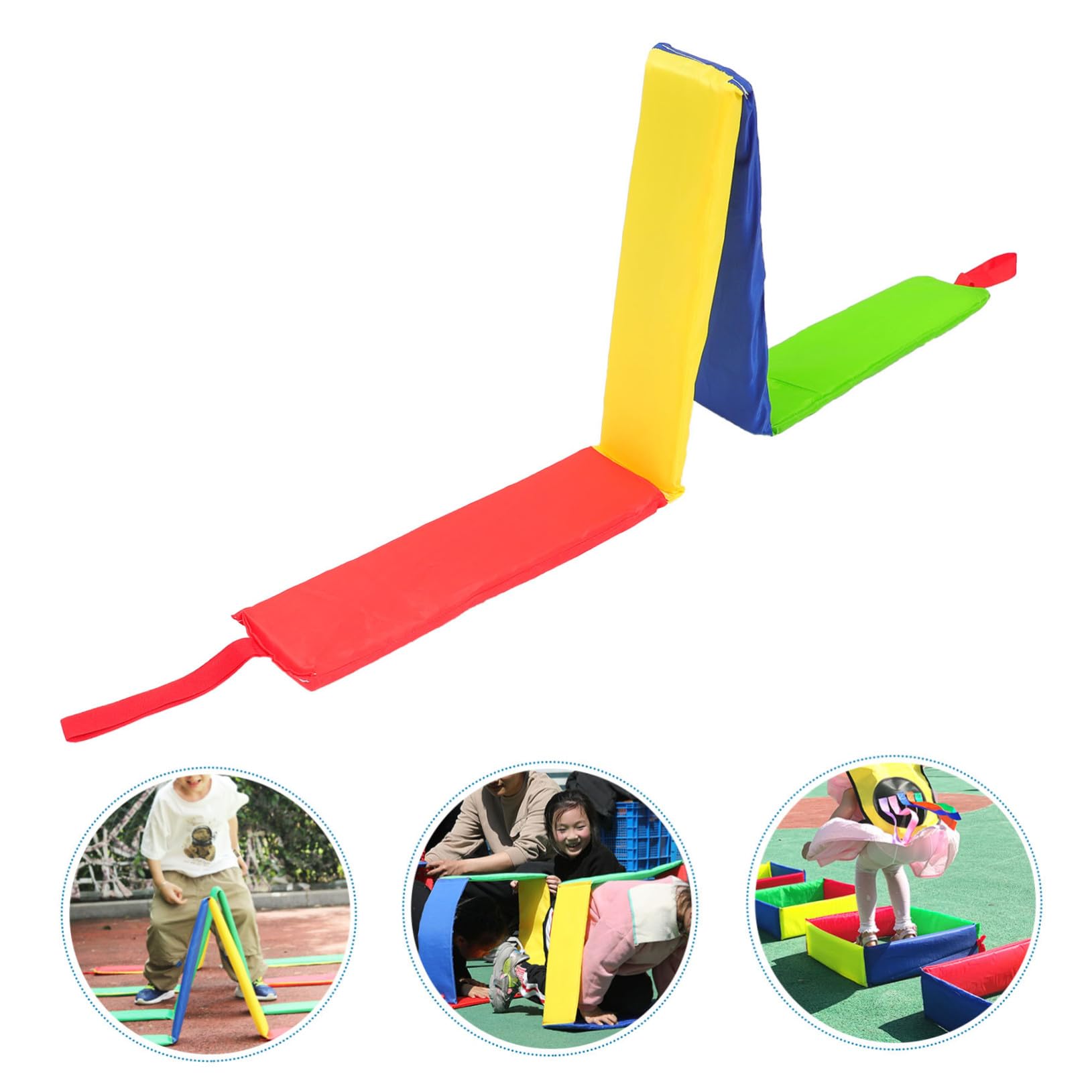 FRCOLOR Accessoire d'Entraînement Extérieur pour Garçon et Filles 3 Pièces en EVA et Tissu, Jeu de Saut de Carrés Éducatif pour Développer la Force des Mains en Plein Air