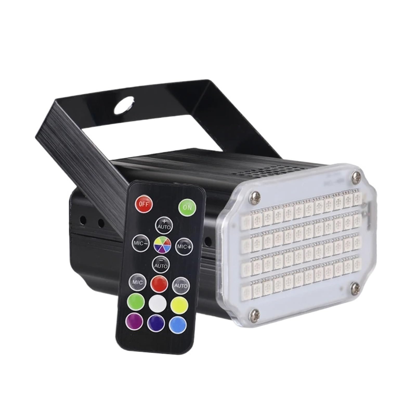 luces de discoteca Luces Estroboscópicas Blancas UV, 48 LED RGB, Discoteca, Fiesta De DJ, Vacaciones, Navidad, Club De Música, Efecto De Iluminación De Escenario Flash Activado Por Sonido Para DJ Club