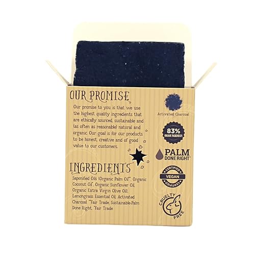 Miniatura 4 de Varina Jabón orgánico de citronela, barra de carbón, limpieza suave para pieles sensibles, hierbas cítricas, paquete de 3, jabón natural