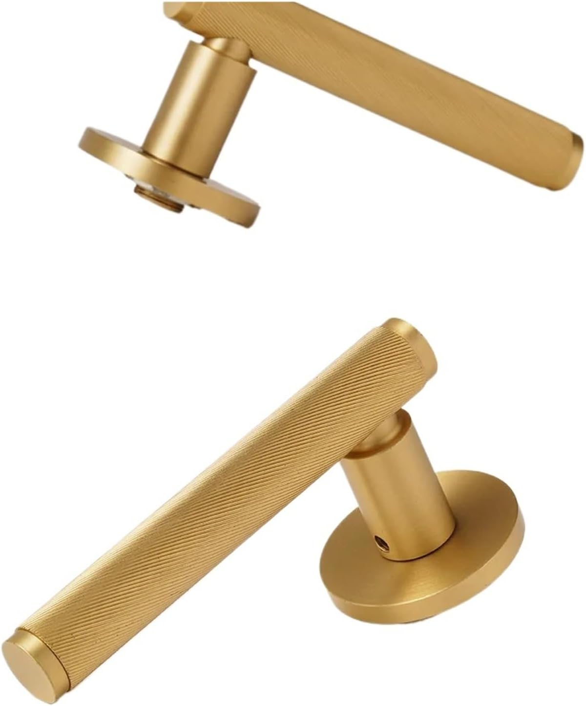 Indoor Handle Lock Silent Split Anti-Insert Home use(8550BK Flathead Lock)