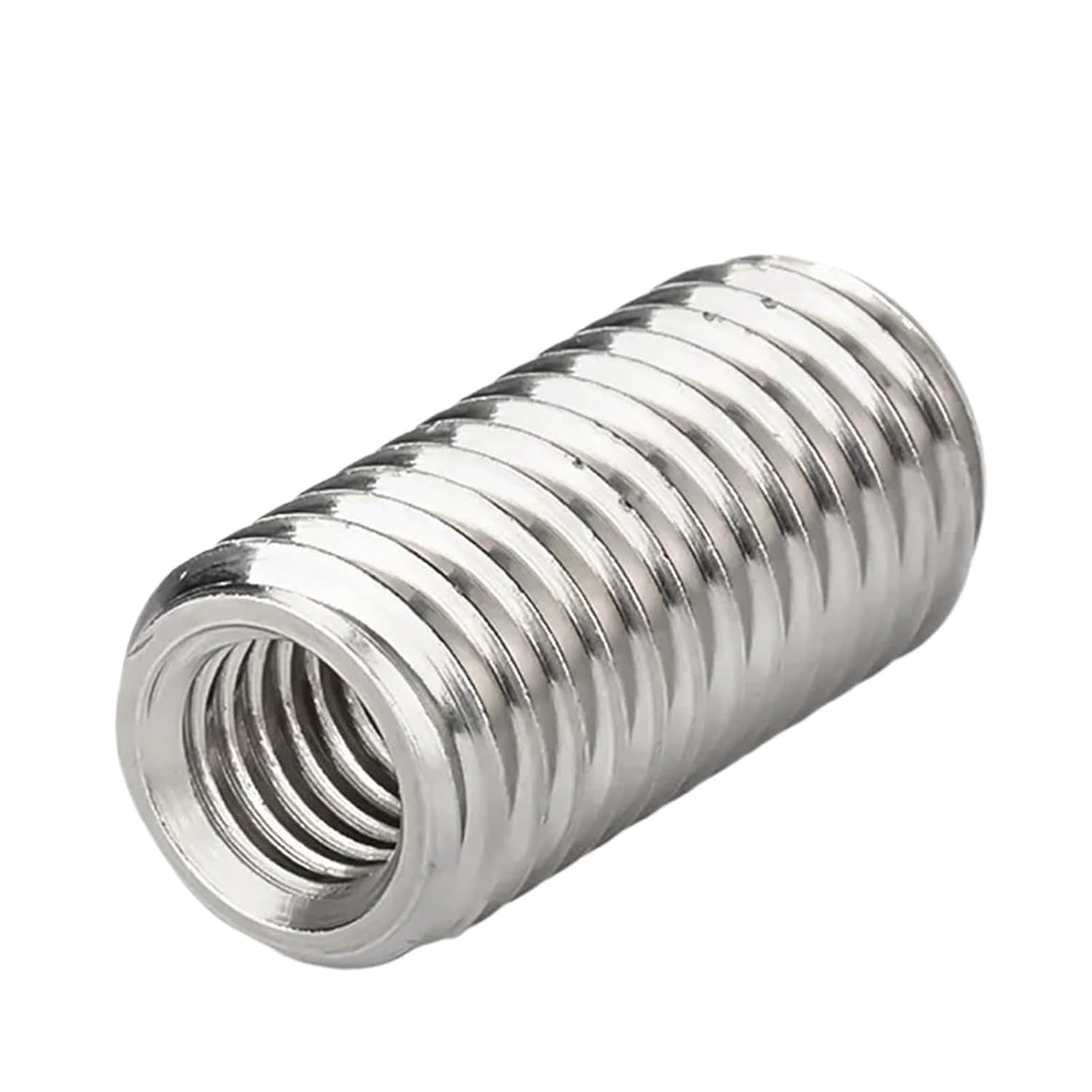 Self-Tapping Threaded Inserts 10pcs 304 Stainless Steel M8-M14 Inside Outside Thread Adapter Screw Nuts Insert Sleeve Converter Nut Coupler