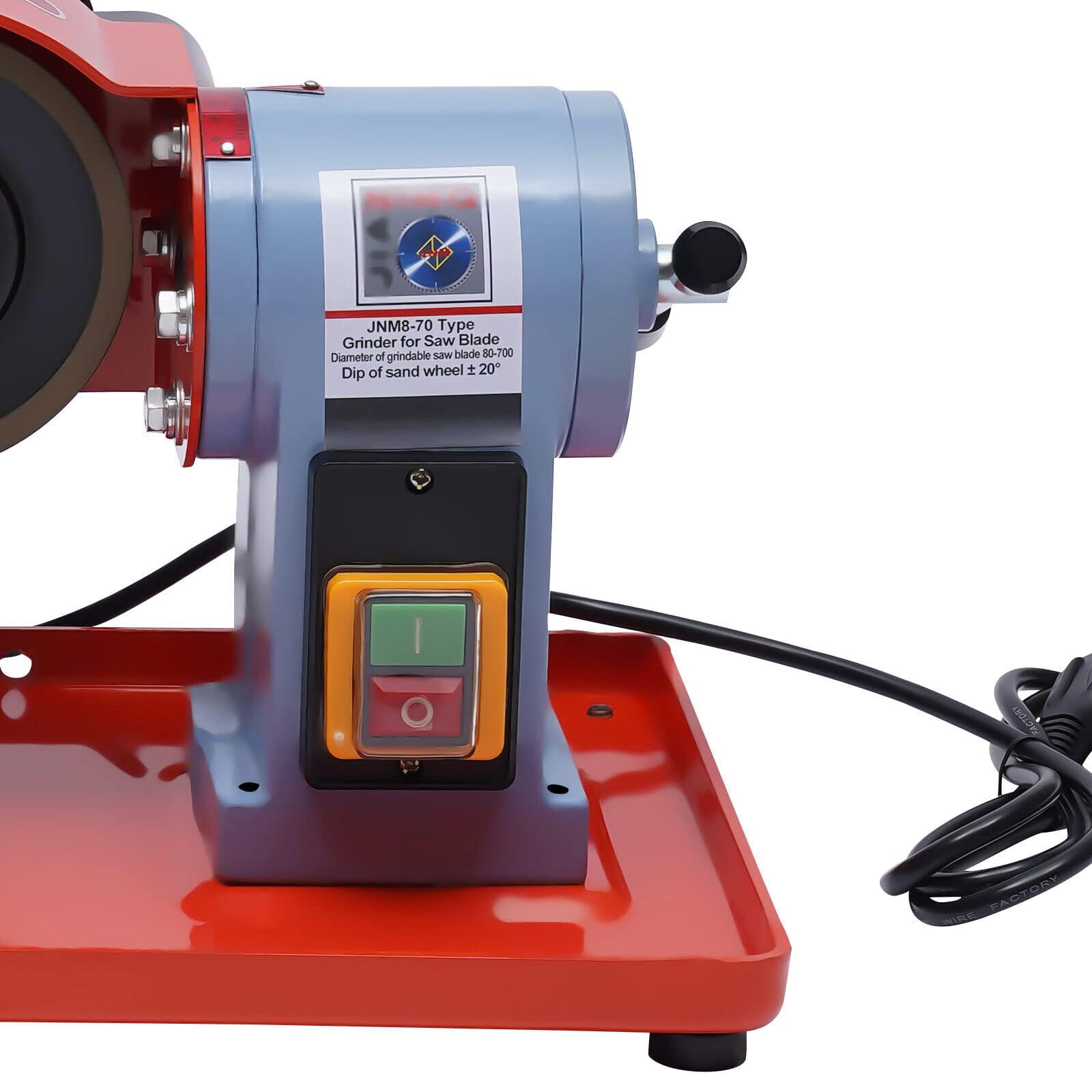 Afilador de hojas de sierra circular, lijadora eléctrica de hoja de sierra circular para carburo de tungsteno, HSS, plástico, mesa de madera ± 20°, 250 W