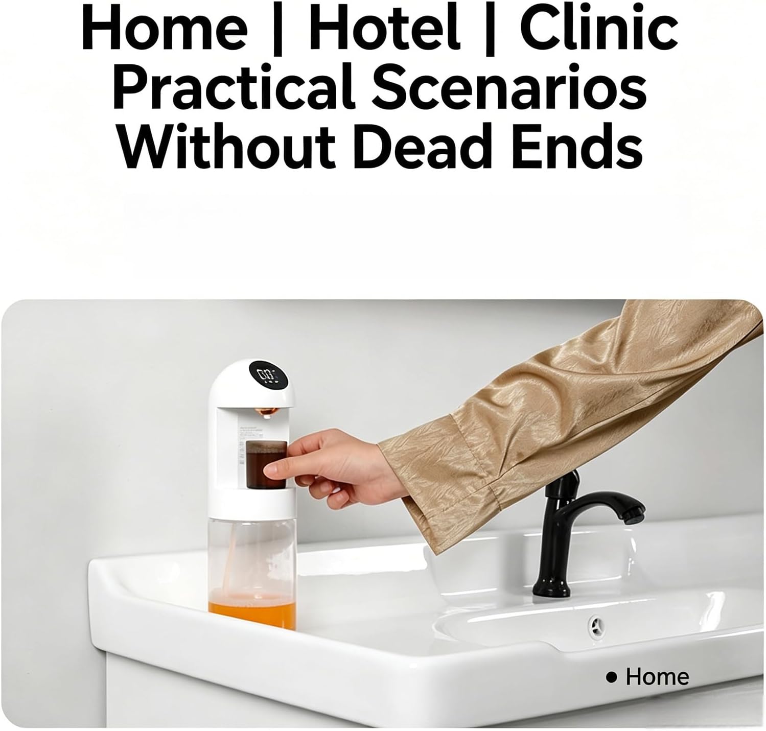 Measured Dose for Wall Mounted or Desktop Bathroom Rinse Use Daily Rinse Machine Digital Display Mouthwash Unit Removable