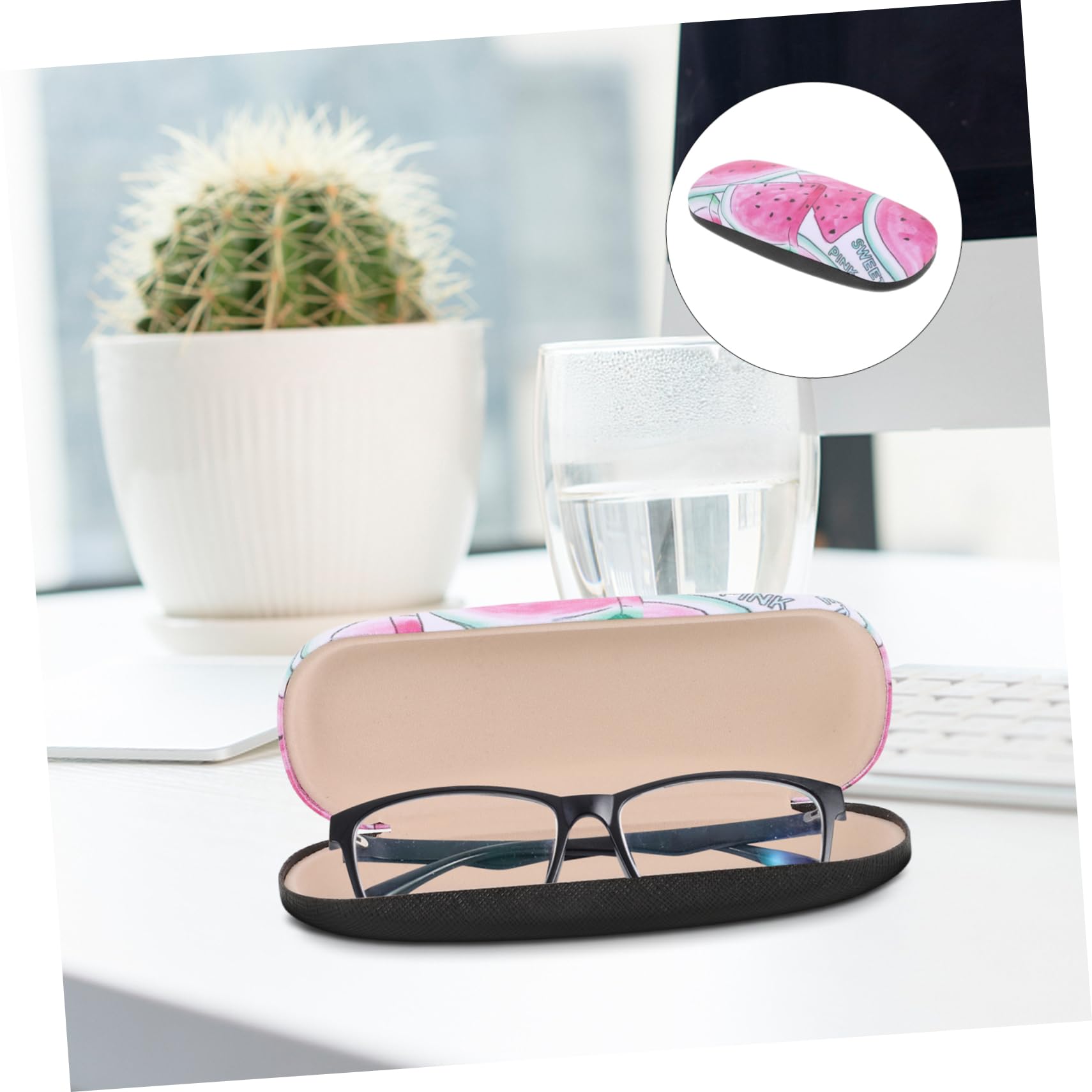 BESTYASH Custodia Per Occhiali A Forma Di Anguria Custodia Alla Moda Con Custodia Per Occhiali Per Custodia Per Occhiali Da Sole Organizer Per Occhiali Da Sole Antipolvere