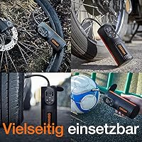OSRAM TYREinflate 2000, kompakte wiederaufladbare Reifenpumpe mit LED Licht, tragbarer Kompressor für Reifen, Stromanschluss via USB, Reifenbefüllung in 2 Minuten – Ansicht 4