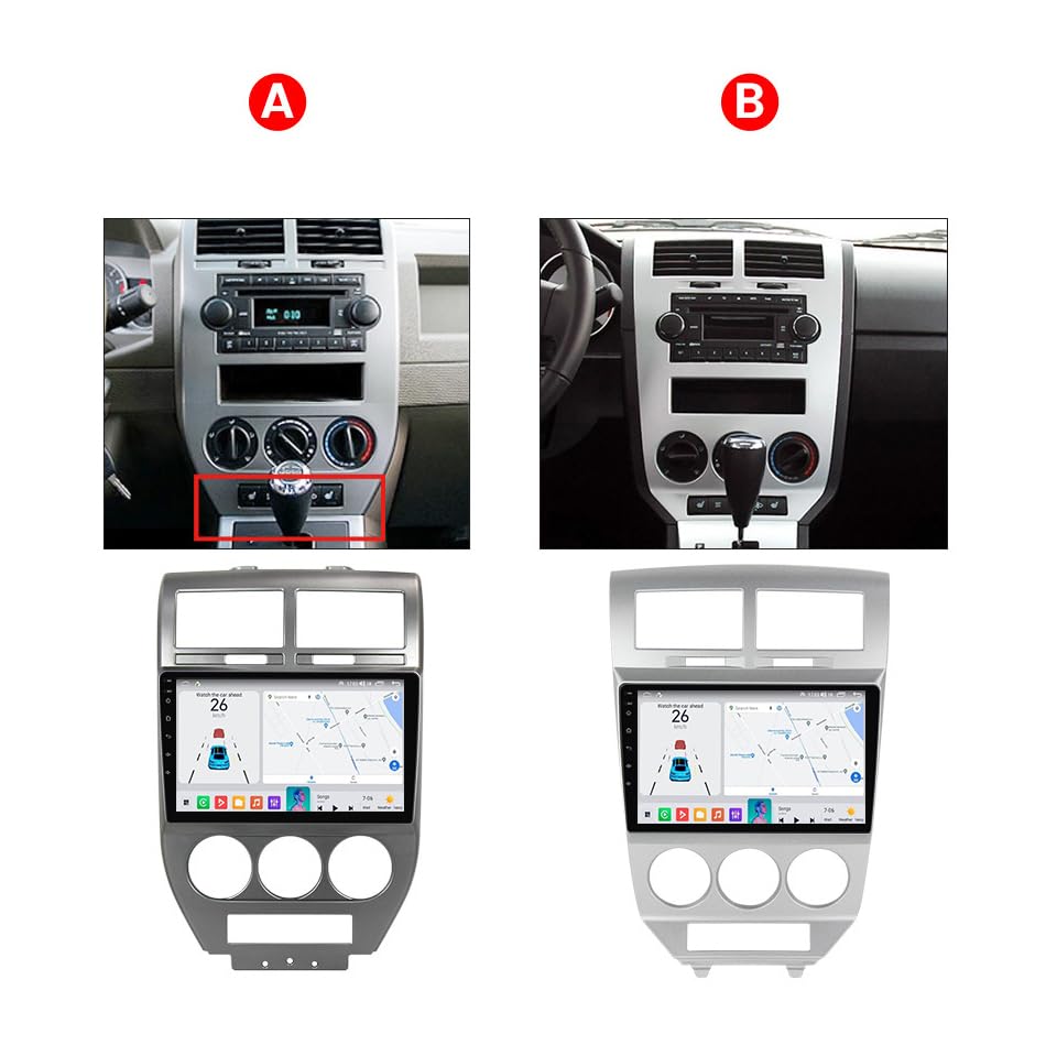 Radio GPS 2 DIN para Compass 2007-2009 Y500S con Pantalla de 9 Pulgadas y Android 15 2