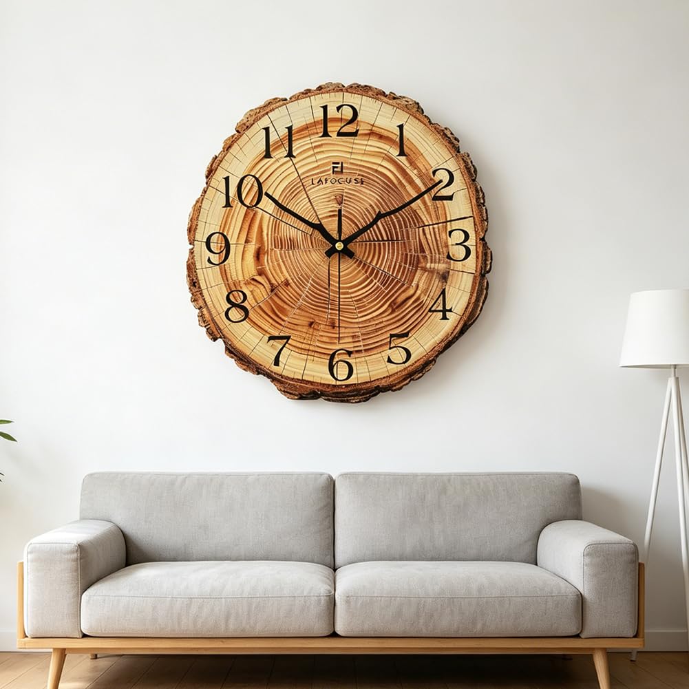 Horloge murale silencieuse en bois pour en finir avec le tic-tac nocturne dans la chambre