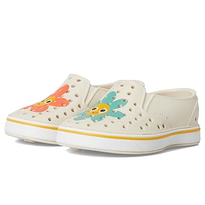 Native Shoes Kids Miles Block (Toddler) Kids Shoes Bone White/Shell White/Happy Flower Block