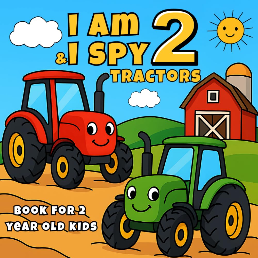I am 2 & I Spy Tractors Book for Kids: Count Search and Find Activity Book for 2 Year Old Boys | Picture Puzzle Book for Toddlers