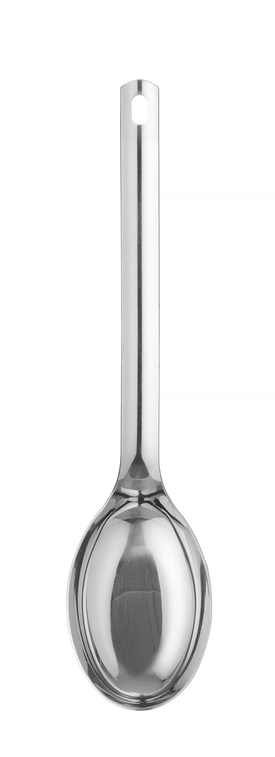 HENDI Cucchiaio per salsa pizza, fondo piatto, manico curvo ergonomico, robusto, mestolo per cucina salsa pizza, cucchiaio per porzioni, 280x65 mm, acciaio inox