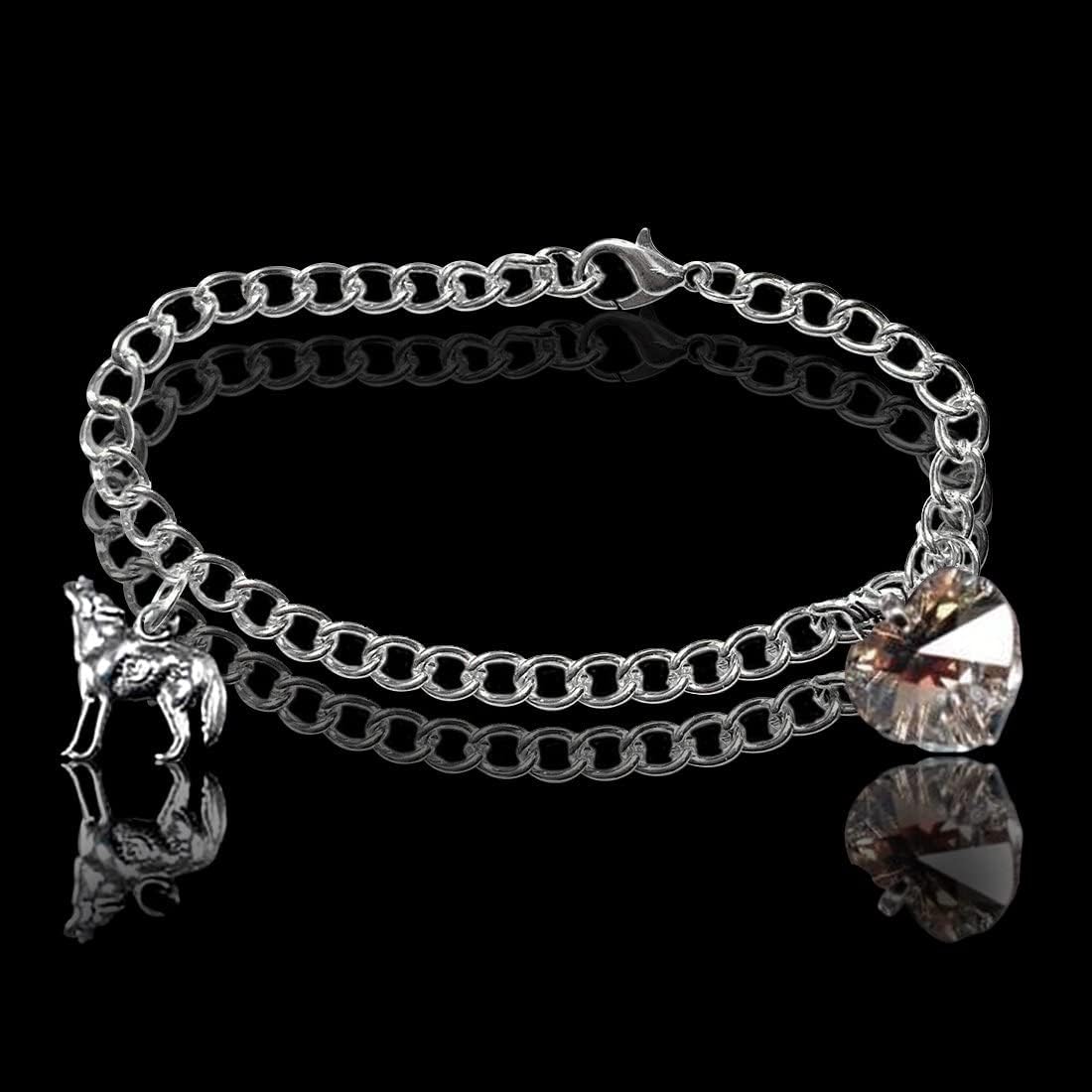 Breaking Dawn Bella's Wolf & Heart Bracelet Prop Replica Jewelry Handmade - Image 4