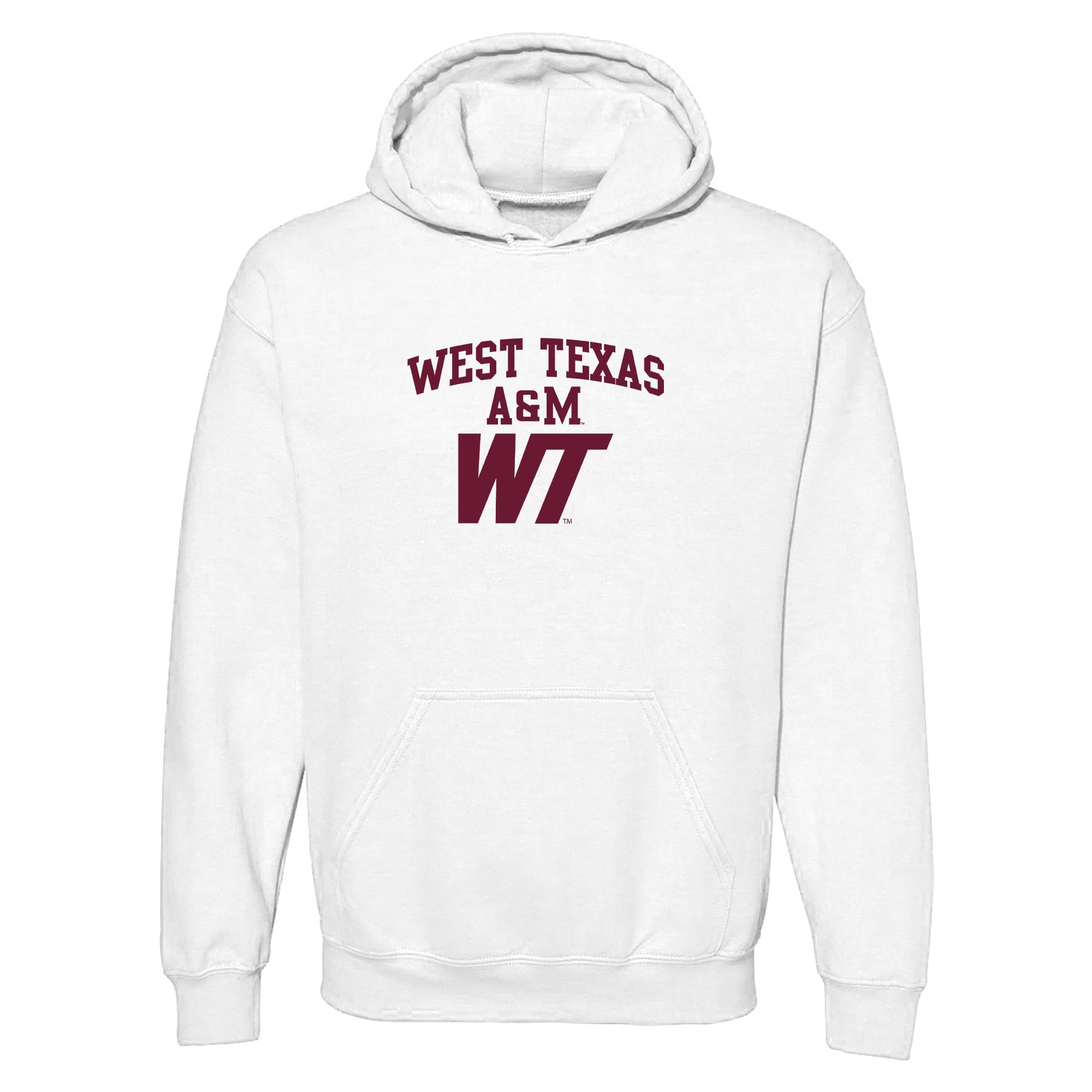 UGP Campus Apparel NCAA Officially licensed College - University Team Color Arch Logo Hoodie, West Texas A&m Buffaloes White, Large โ image 1