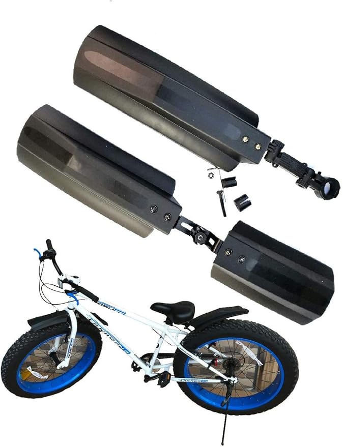 WIROJ BlueSunshine Fat Tire Bike Fenders, 26 inch Snow