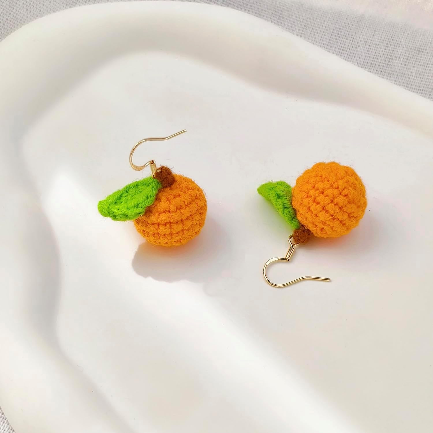 Handmade Cute Crochet Earrings for Women, Small Fruit Earrings For Holiday Gifts - Image 3