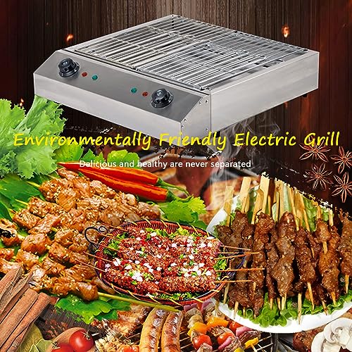 Electric Smokeless Portable BBQ Barbecue Grill With Water Filled Drip Tray - Indoor Cooking Grill with Temperature Control Kebab Grill - Image 2