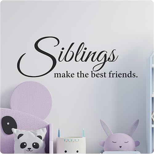 My Vinyl Story - Hermanos hacen los mejores amigos - Calcomanías de pared para dormitorio, habitación familiar, guardería, calcomanía con frase para