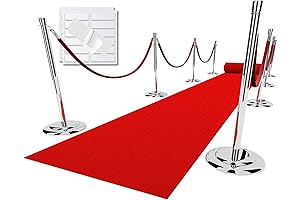 Alfombra Roja para Fiestas de 2.6 x 30 pies, Pasarelas para Eventos, Corredor para Bodas