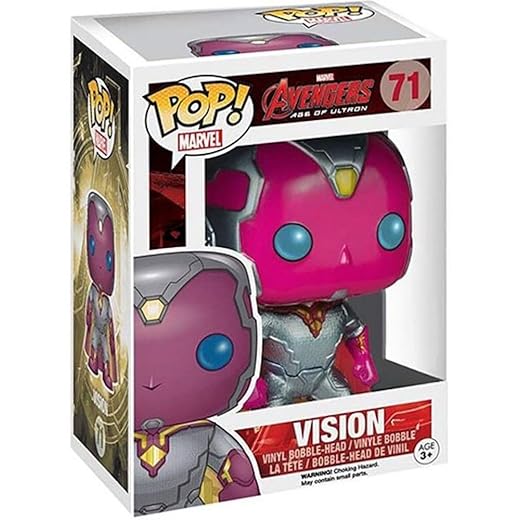 Funko - Figura Marvel Avengers Edad De Ultron - Visión Metálico Exclu Pop 10Cm - 0849803072346