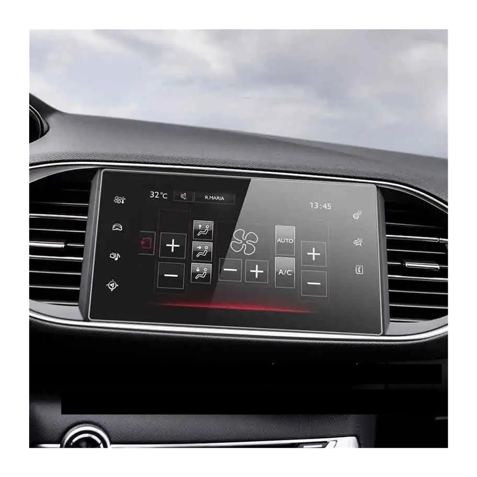 dla Peugeot 308 2014-2018 folia ochronna ze szkła hartowanego do samochodu folia nawigacyjna GPS ekran LCD folia odporna na zarysowania 9,7 cala