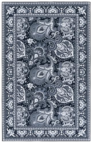 Tapete Safavieh Arizona 5' x 8' Negro y Gris miniatura 3