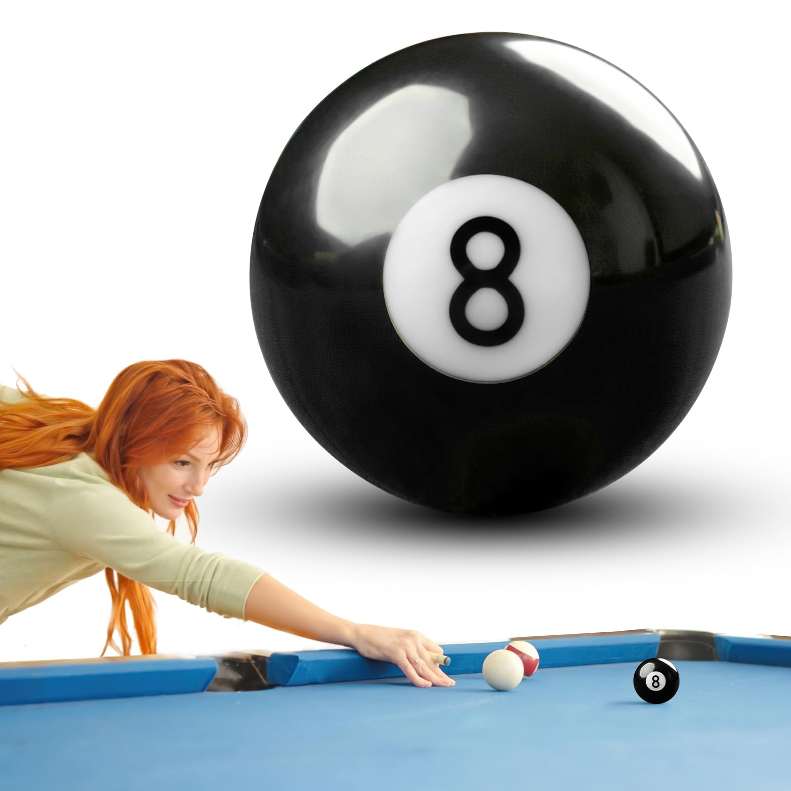 Boule 8 De Billard Standard - Remplacement Qualité Résine 5,25 Cm Pour Table De Pool Professionnelle Ou Loisir