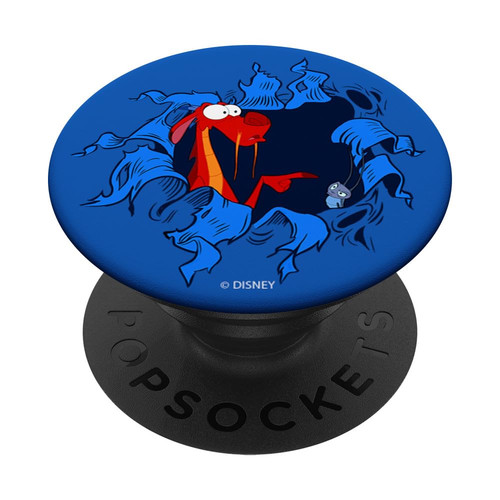 Disney Mulan Mushu & CRI-Kee Popping Out of Hole PopSockets Adhesive PopGrip