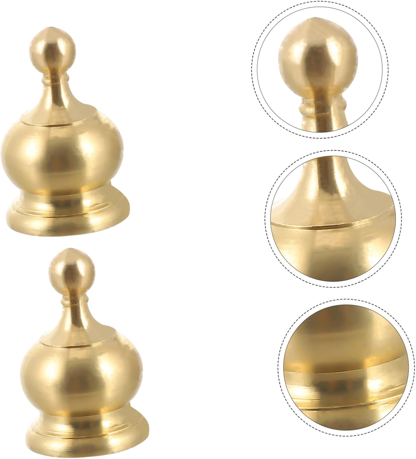 DOITOOL 2pcs -Shaped Replacement Lamp Finial Knob for Lighting Decor Chic Design for Table and Floor Lamps Smooth Polished Artistic Atmosphere