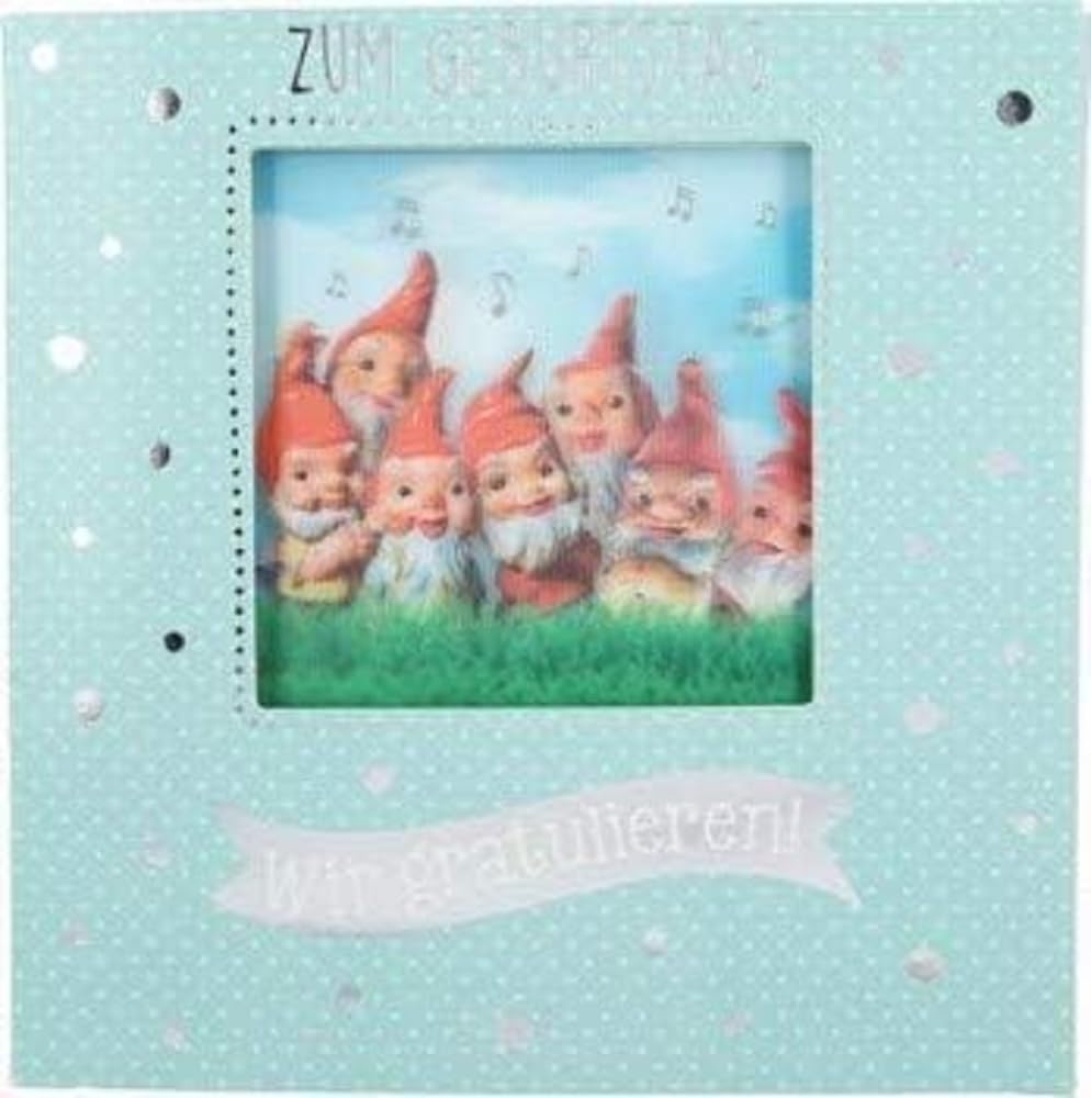Depesche 11130-016 - Biglietto di auguri 3D pieghevole con musica e luce, per compleanno, 15,5 x 15,5 cm, con busta abbinata, stampato all'interno e all' esterno