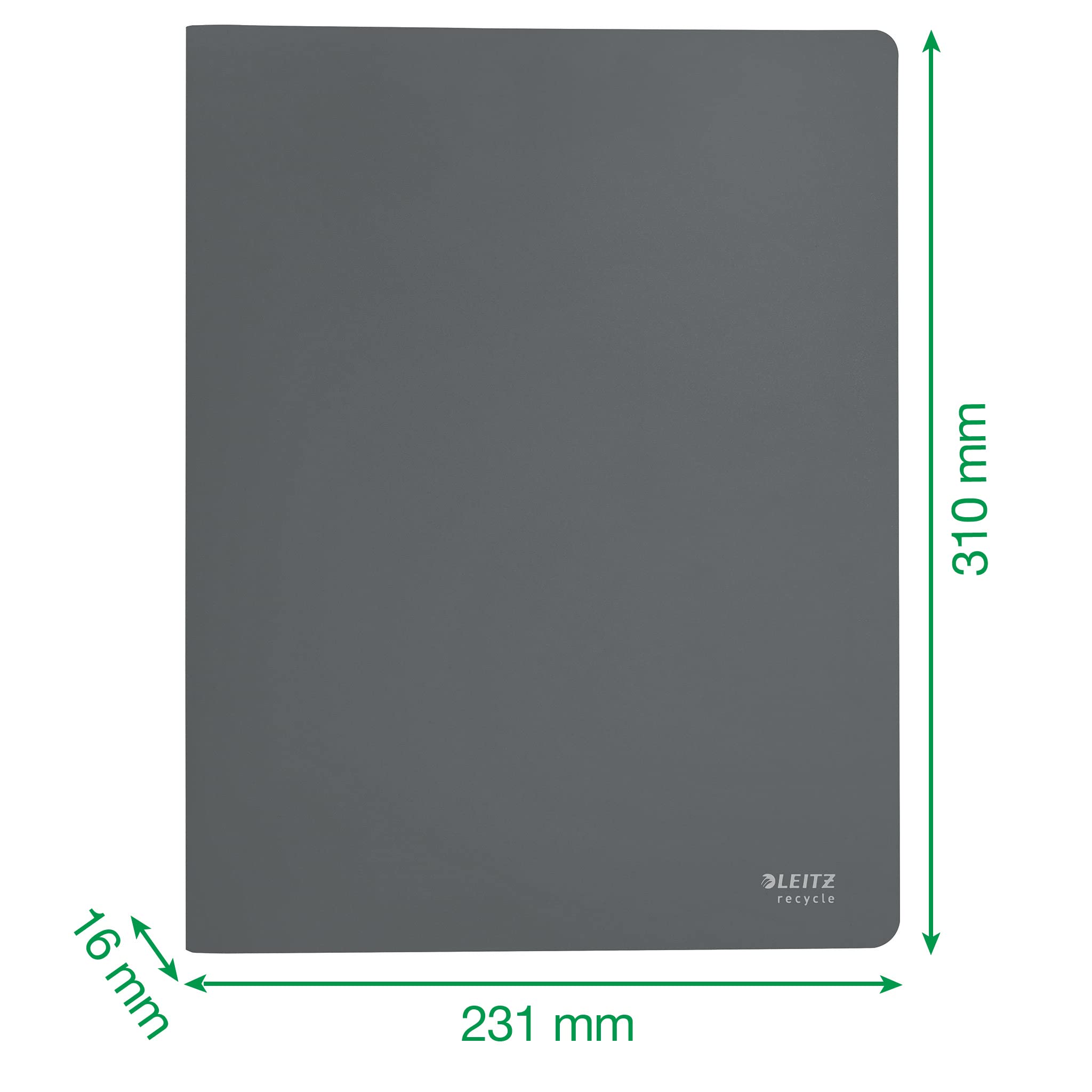 Leitz Libro Espositore con 40 Buste Trasparenti per Fogli A4 in PP Riciclato al 90% e Riciclabile al 100%, Gamma Recycle, 231 mm x 13 mm x 310 mm - Blu