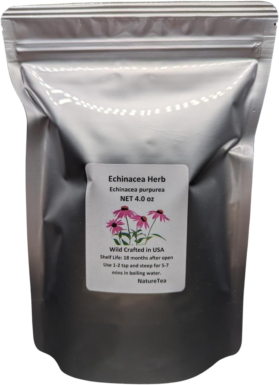 Echinacea Herb – Echinacea purpurea Loose Leaf C/S 100% from Nature (4 oz)