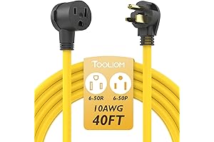 TOOLIOM 40Ft 250 Volt High Power Welder Extension Cord 10 AWG Suitable...
