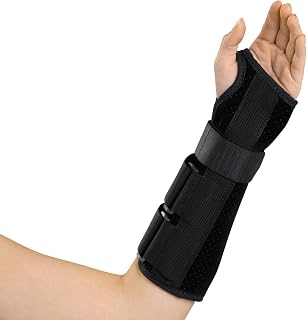 Medline Wrist and Forearm Splint, Left, Small, 10 Inch, Black