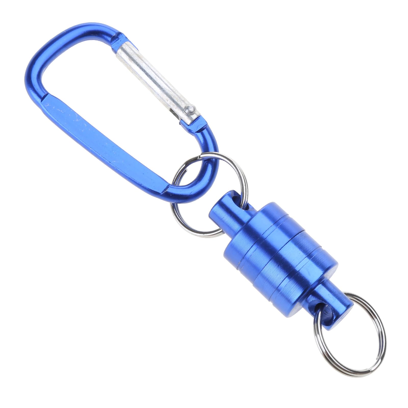 Wayfadacc Blue Magnet Buckle Fly Fishing Magnetic Net Release Clip Hanging Holder Lanyard Clip