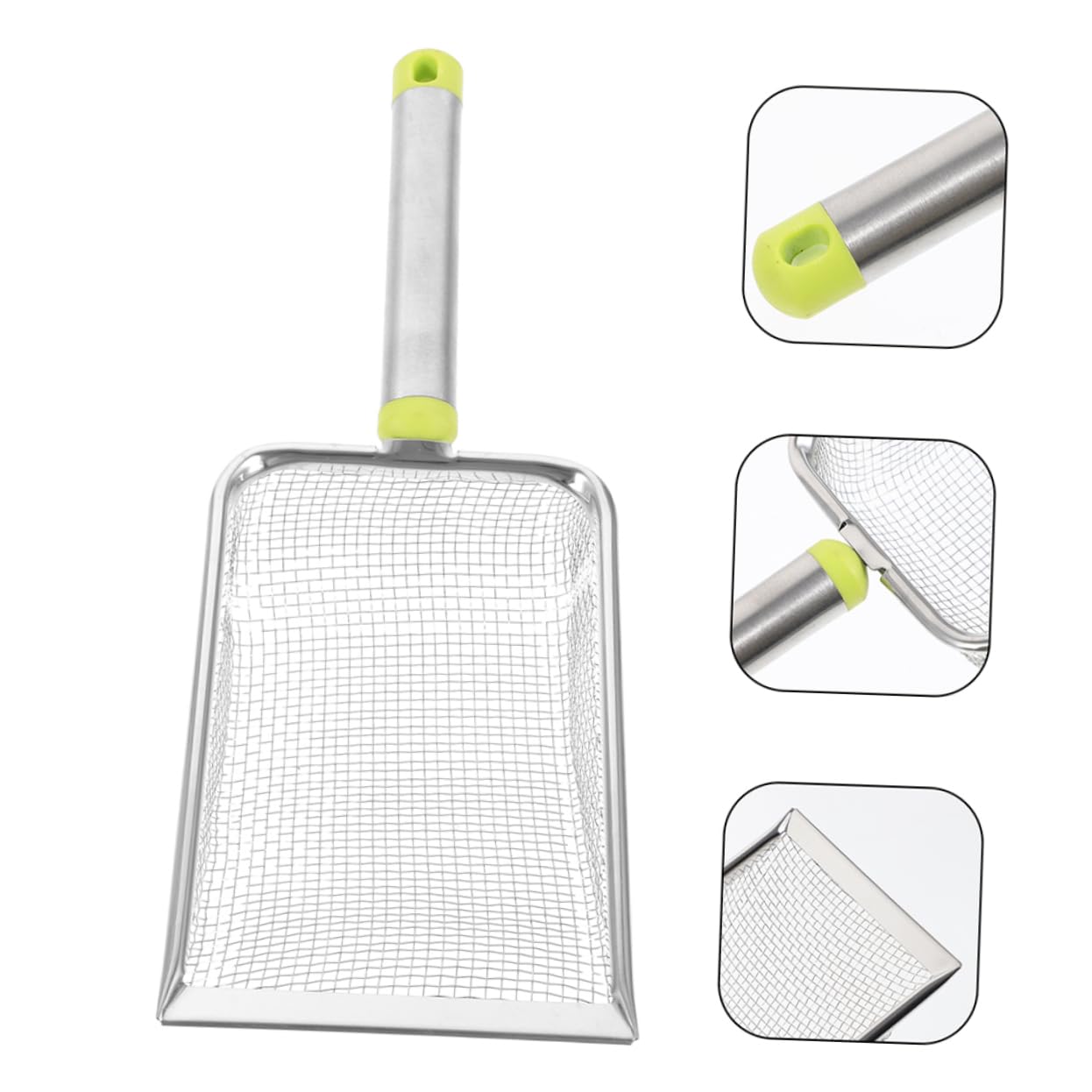 Totority Cat Litter Scoop with Mesh Easy Clean Stainless Steel Litter Sifter for Kitten and Cat Owners Durable Pet Waste Management Tool