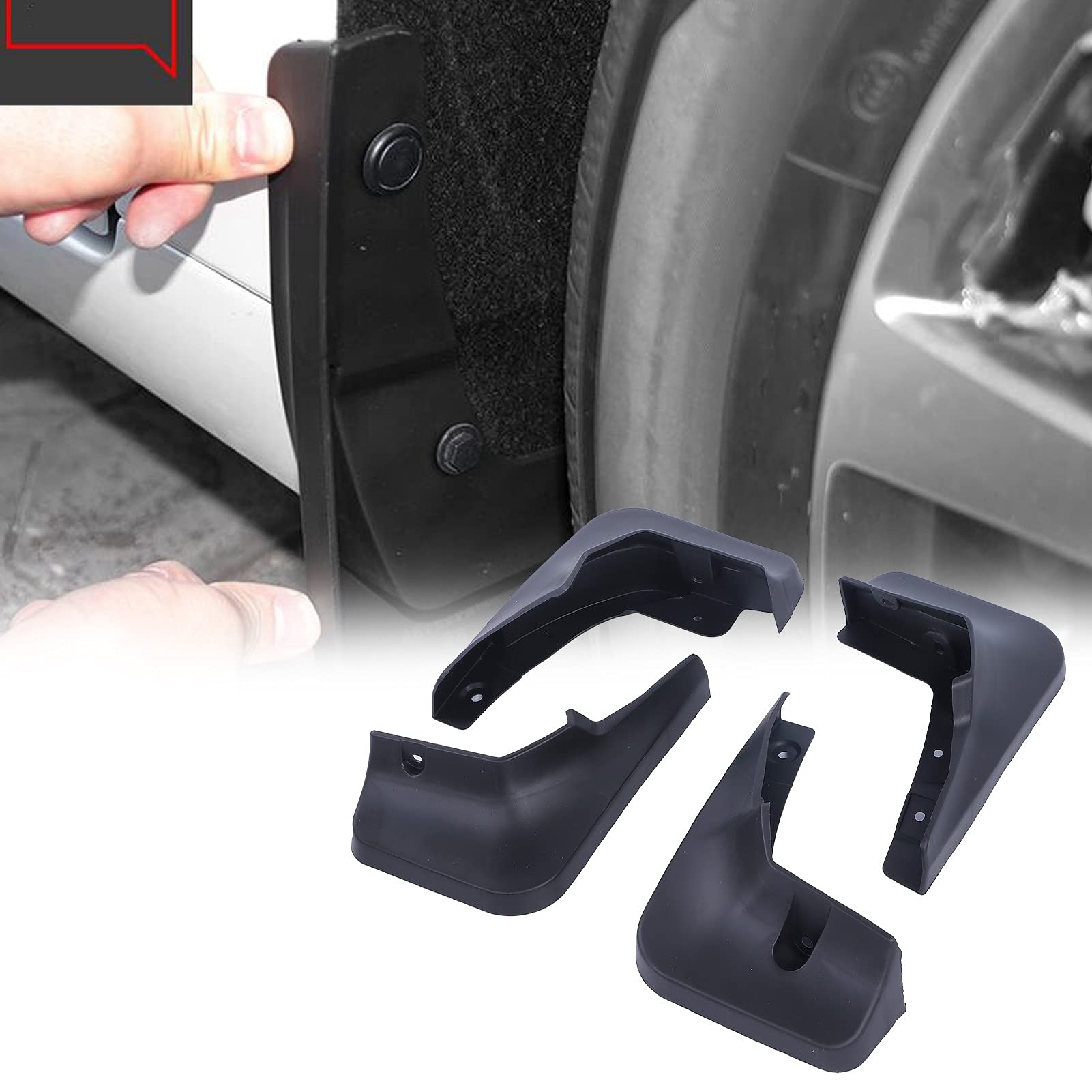 Set Parafango Auto Durevole Sostituzione Parafango Automatico per NX NX200 NX300 2015‑2017 per Protezione Esterna ABS Nero