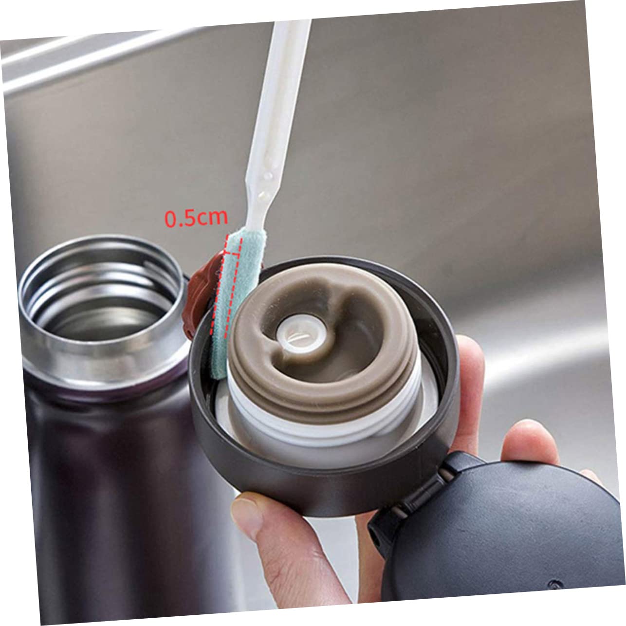 Cabilock Gallonen Wasserkanister Bürste - Lange Edelstahl Reinigungsbürste