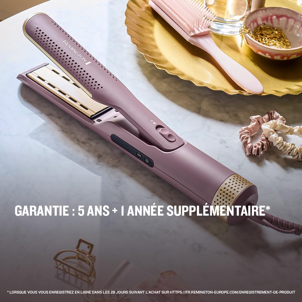 Remington AIRvive Lisseur cheveux [2 en 1: cheveux secs ou humides] Technologie Ionic Air: résultats rapides en douceur (micro-revitalisants anti-frisottis thermoréactifs, écran LED, céramique) AS8930