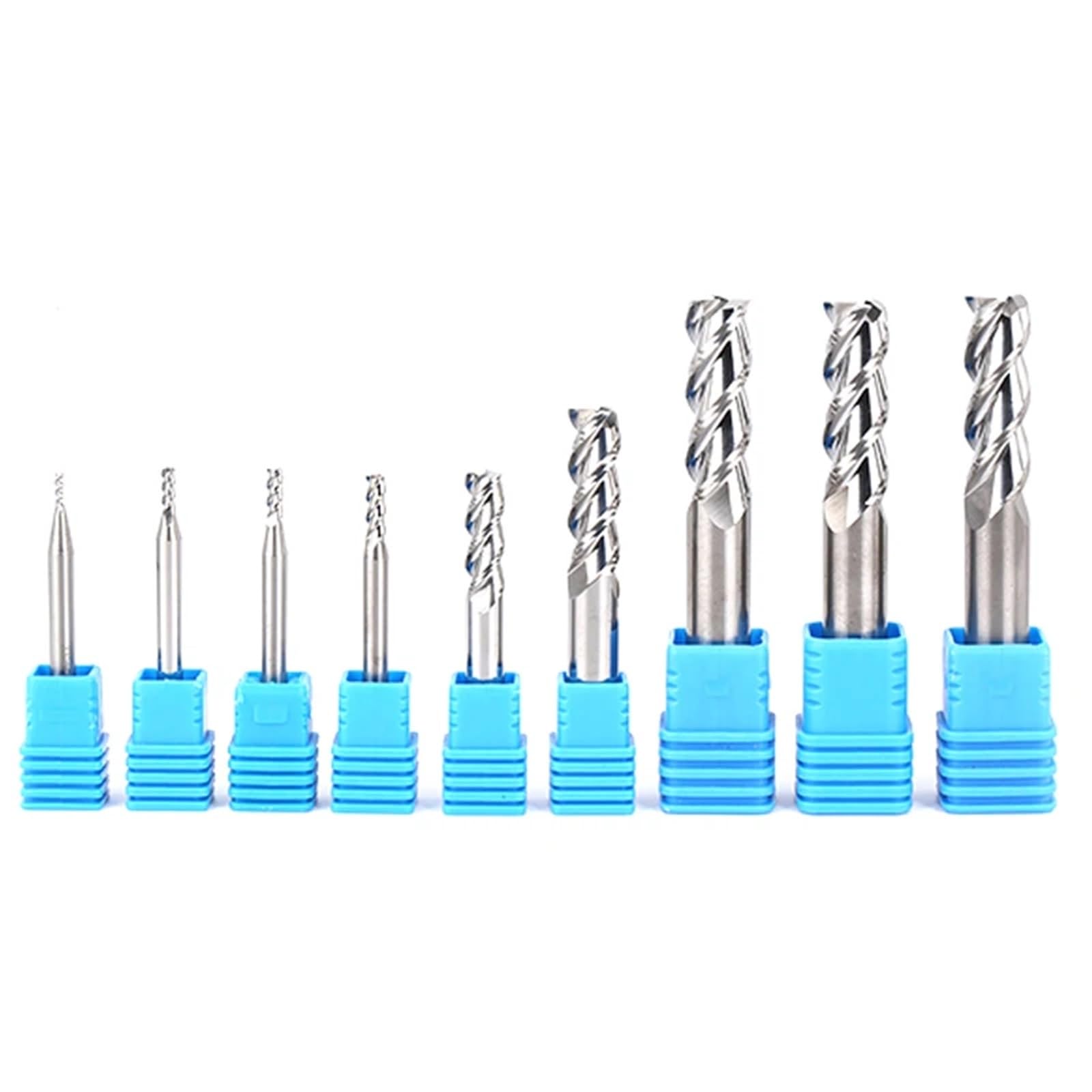 Fraise à 3 cannelures en aluminium 1-20MM 50L 75L 100L Fraise en carbure Aluminium Cuivre Fraise à bois Fraises à commande numérique(5PCS,3X4DX50L-3F)