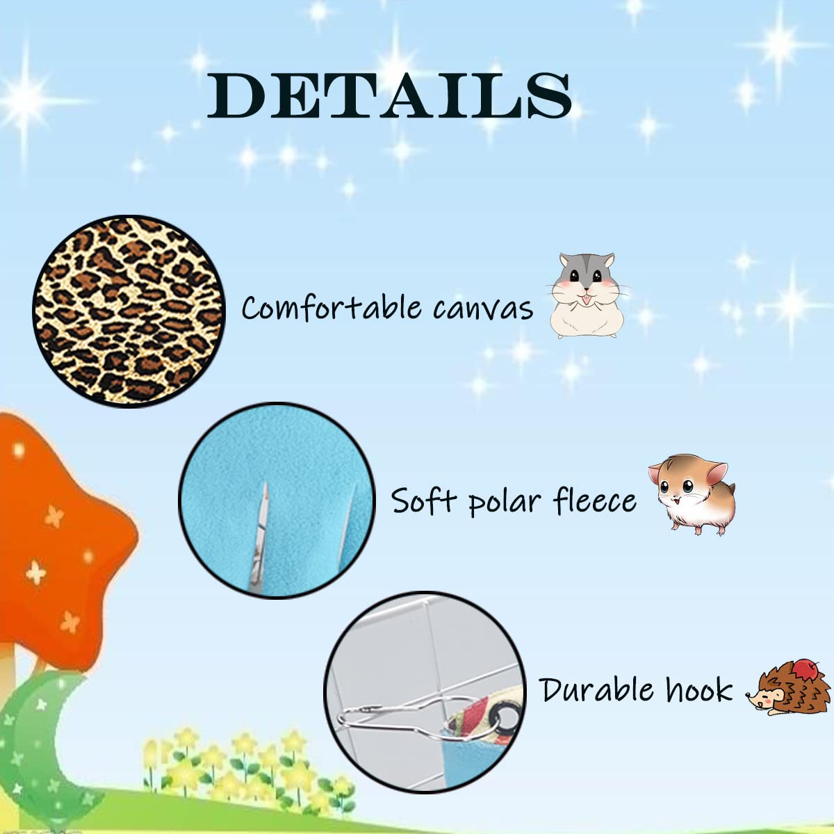 1 Pieces Guinea Pig Hideout Rat Corner Hideaway Peekaboo Toys Cage Accessories Hidden Habitat Tent Toys for Ferrets Chinchillas Sugar Glider Small Pet Animals (Only 1Pcs Leopard Print) 4