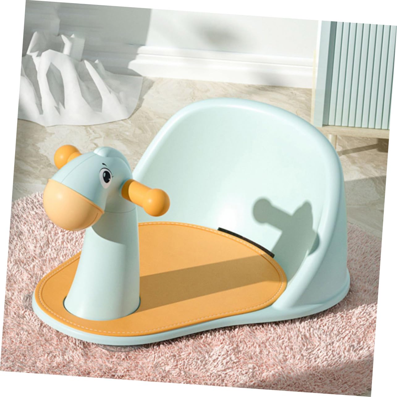 Siège de Bain pour Bébé en Pp Portable Facile à Nettoyer Support Antidérapant Adapté pour Garçon et Fille Lors du Bain Quotidien