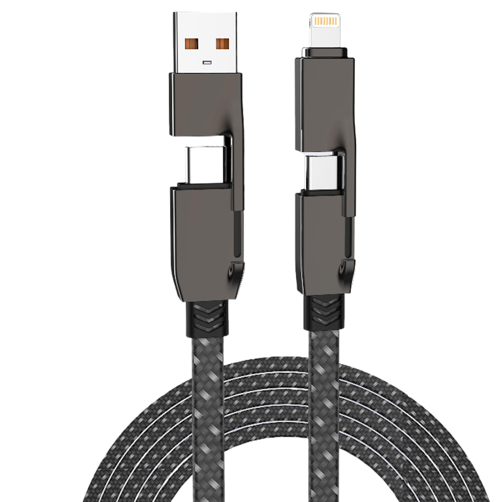 RAVIAD Multi Cavo di Ricarica [1M] 4 in 1 Multiplo Cavetto 100W PD con USBC /USBA