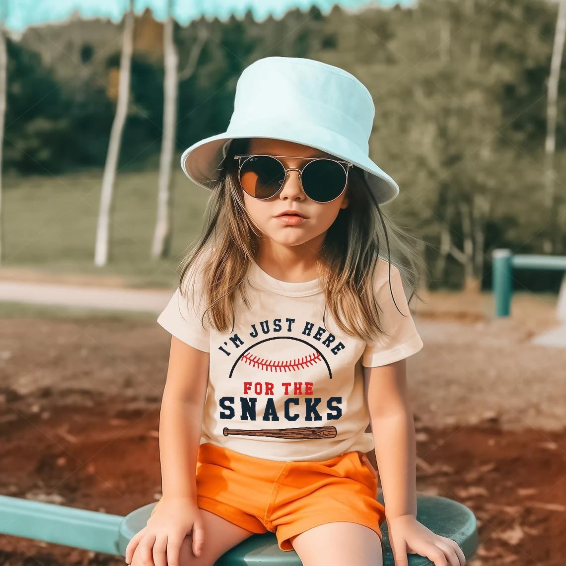 Toddler Baby Boy Girl Baseball Shirt Im Just Here for The Snack T Shirt Kids Summer Short Sleeve Game Day Outfit - Image 3